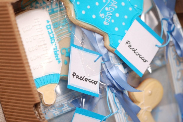 biscotti personalizzati per la nascita del piccolo 'paciocco'